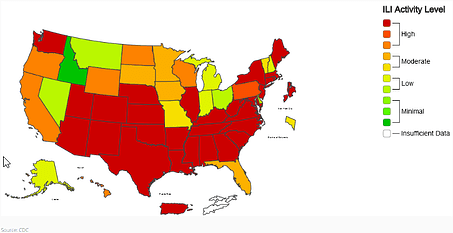 ILI activity map