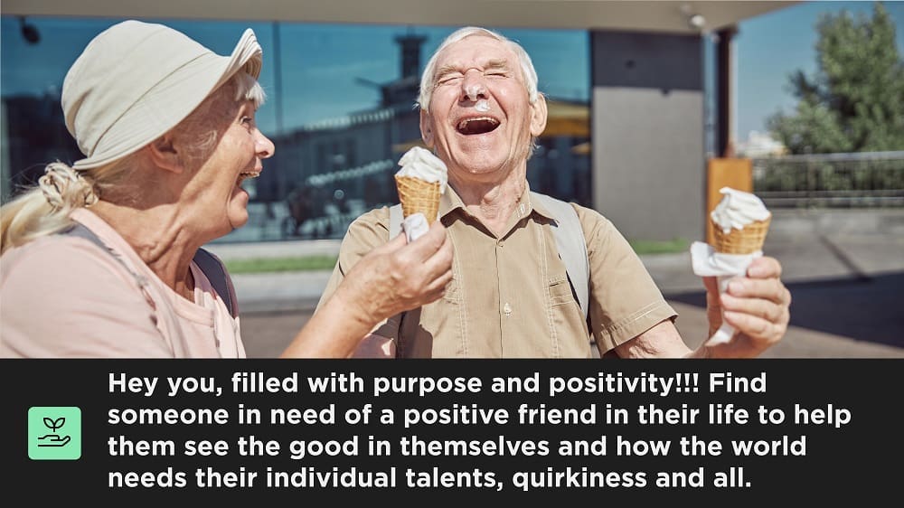 Senior Couple Eating Ice Cream and Laughing